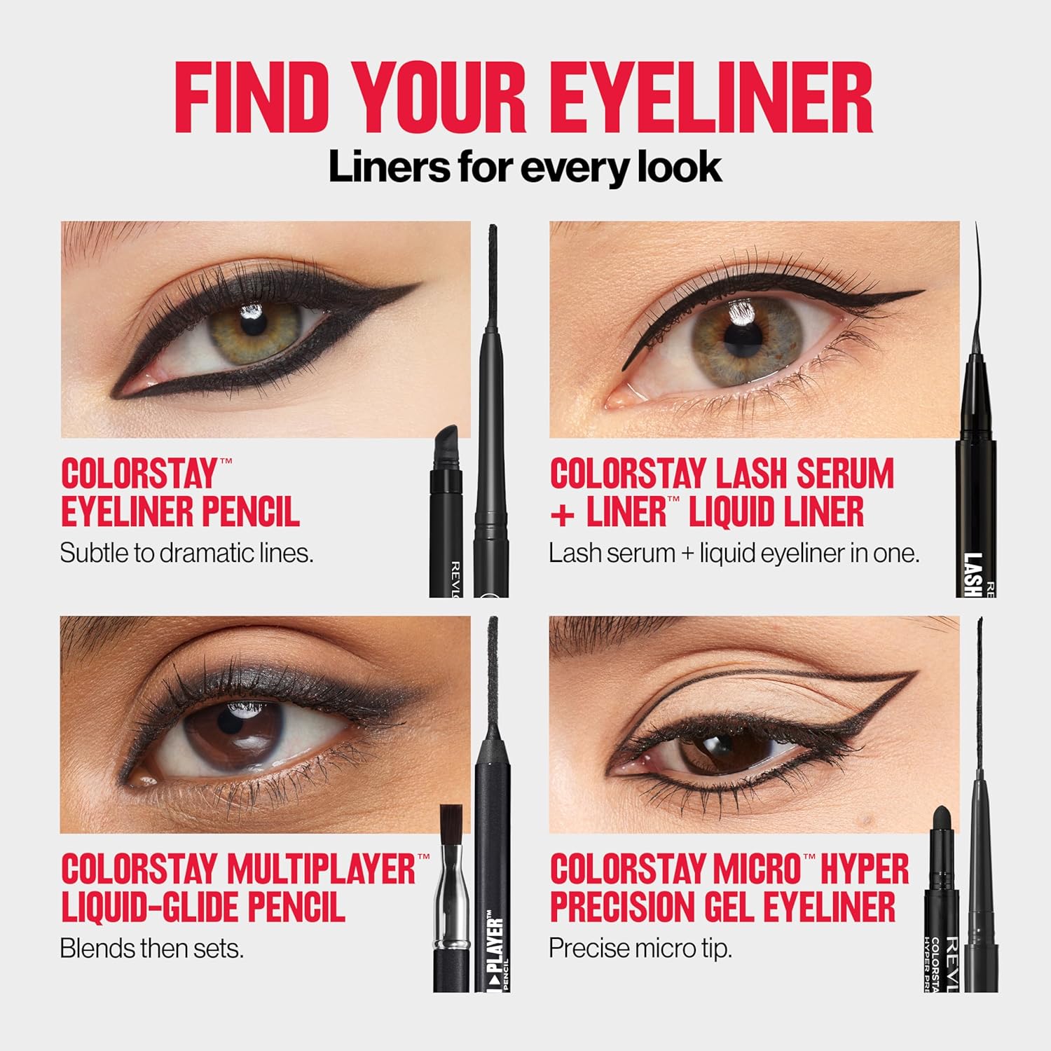 REVLON ColorStay Pencil Waterproof Eyeliner, Smudge-Proof, Eye Makeup with Built-In Sharpener, 205 Sapphire, 0.01 oz