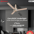 Havells CERA BLDC 1200mm Premium Underlight Ceiling Fan with 100% Pure Copper|