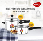 Pigeon by Stovekraft 14551 Induction Base Outer Lid Stainless Steel Pressure Cooker, 5L, Silver