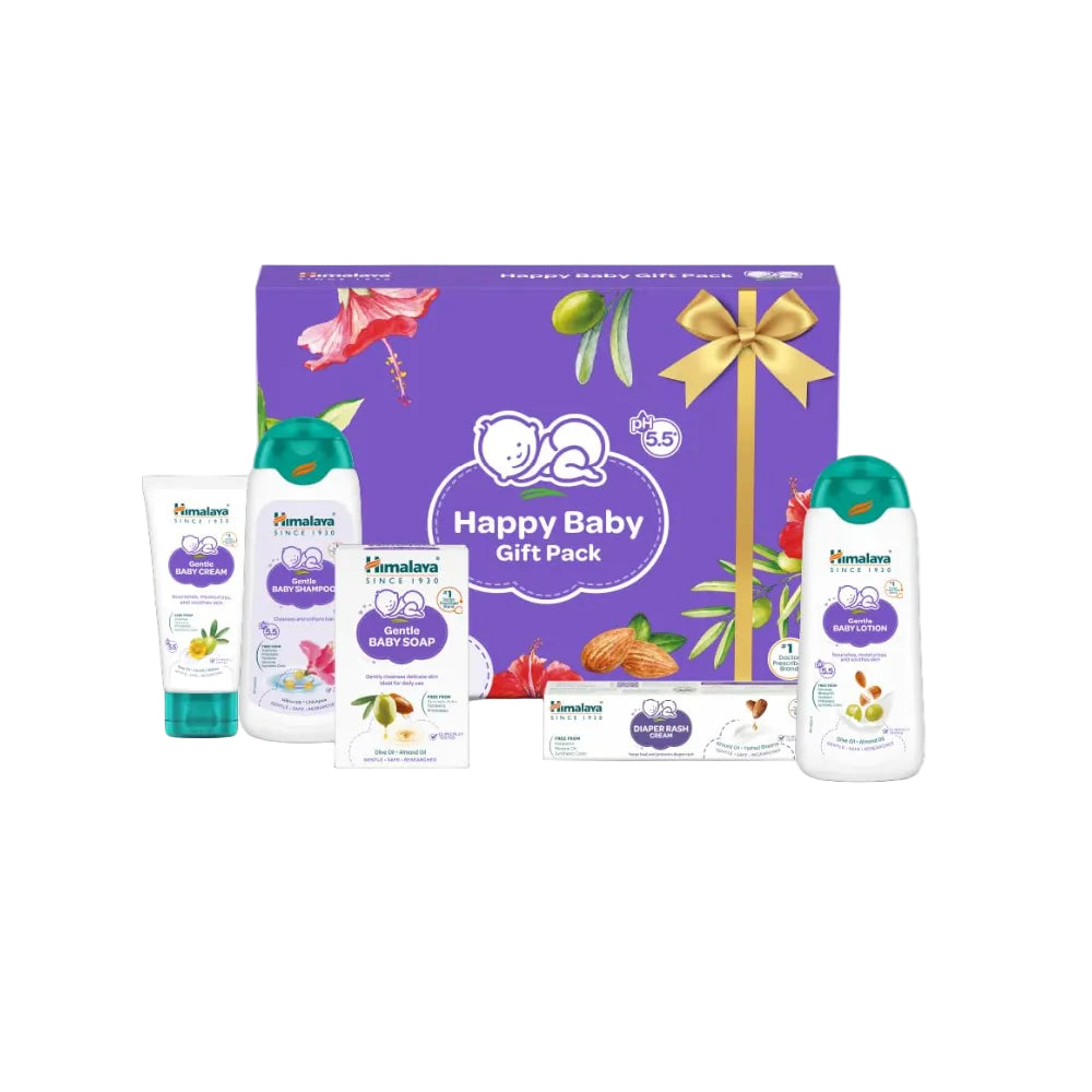 Himalaya Happy Baby Gift Pack 5s with Newborn Baby Essentials | No.1 Doctor Recommended Brand |