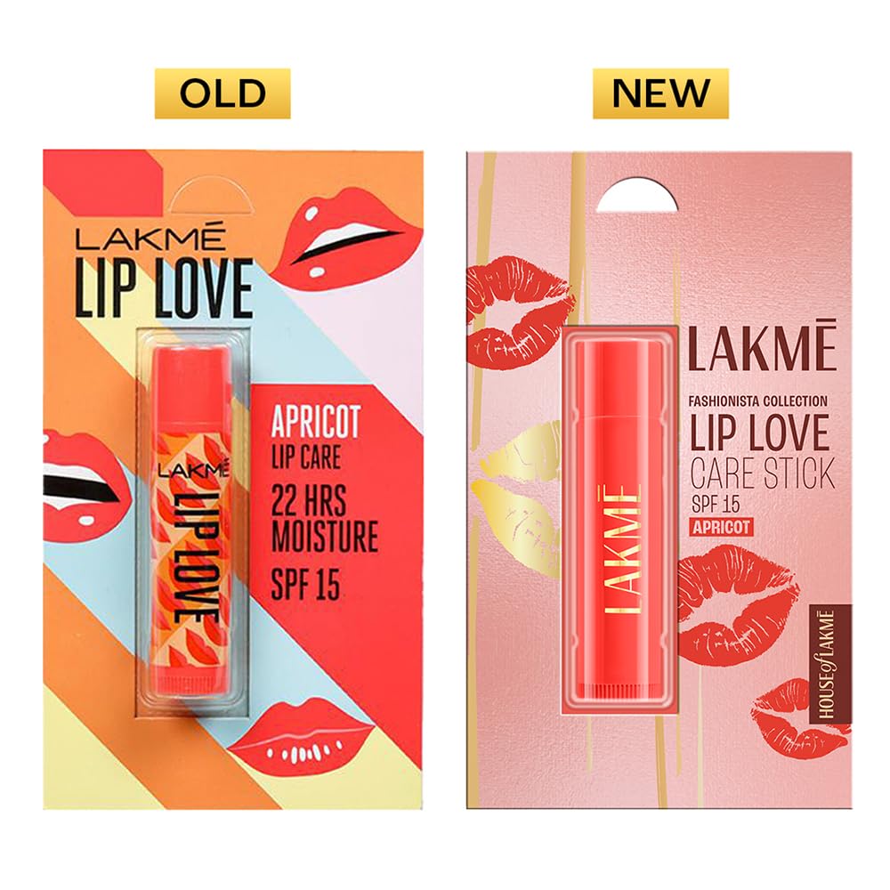 Lakme Lip Love Care Stick Apricot, with 10% Vitamin E Complex, nourished with Shea & Cocoa Butter and enriched with Almond & Jojoba Oil for 24hr...