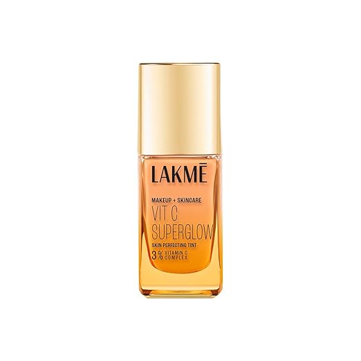 LAKME Makeup+Skincare, VitC Superglow Skin Perfecting Tint, Cool Ivory C100, 25ml