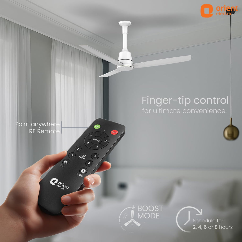 Orient Electric Newly Launched 1200 mm Proton BLDC | BLDC energy saving ceiling fan with Remote |BEE 5-star rated | Saves up to 50% on electricity bills | 3...
