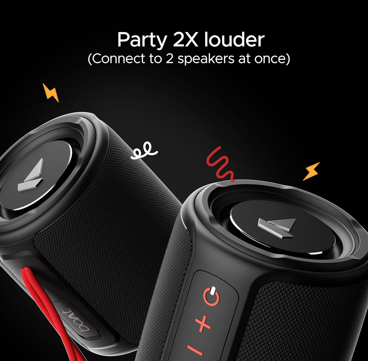 boAt Stone 352/358 Bluetooth Speaker with 10W RMS Stereo Sound, IPX7 Water Resistance, TWS Feature, Up to 12H Total Playtime, Multi-Compatibility Modes,...