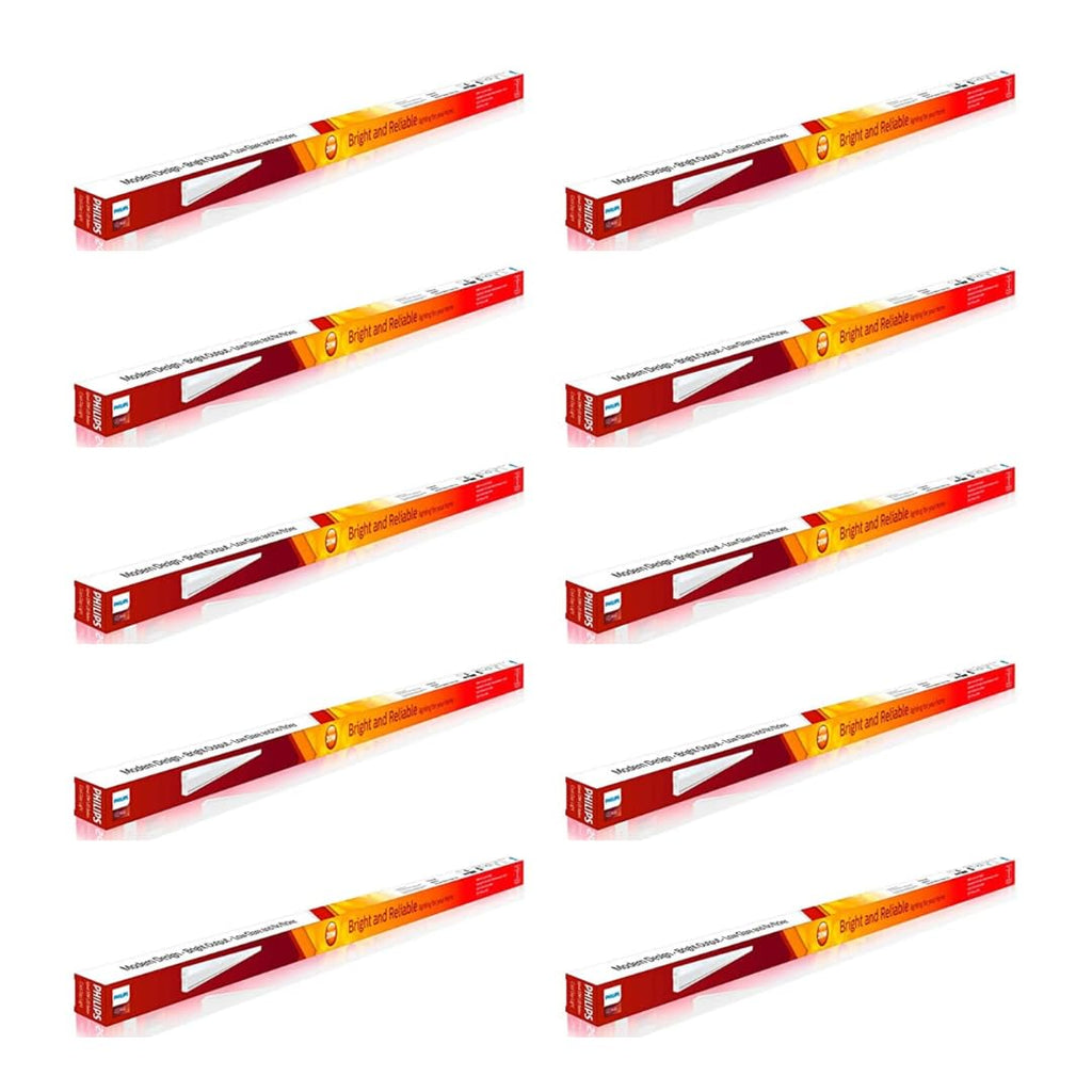 Philips 20-Watt LED Batten/Tubelight | Ujjwal 4-ft LED Batten for Living room & Bedroom | Colour : Cool Day Light, Pack of 10