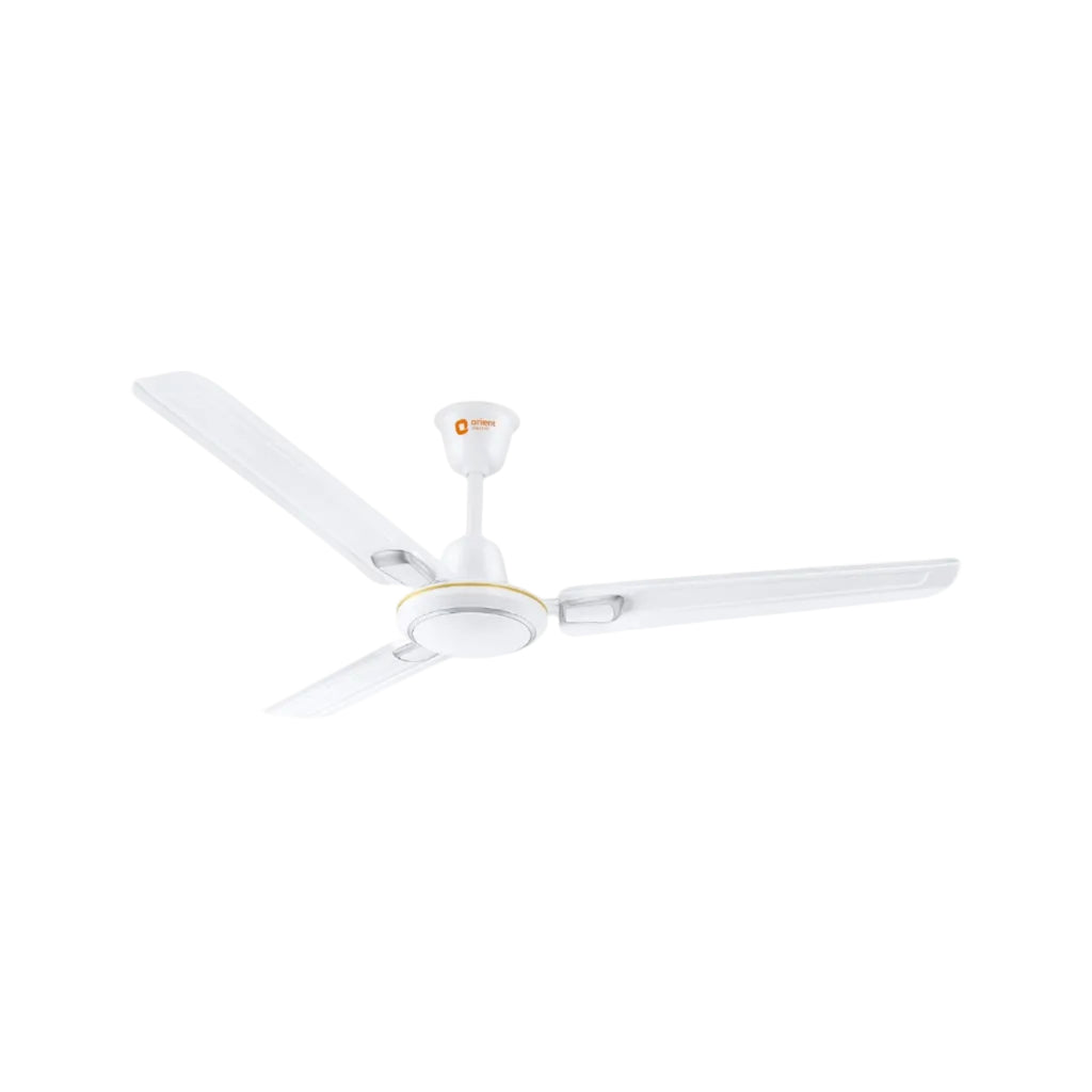 Orient Electric 1200 mm Pacific Air Déco| Decorative ceiling fan | Powerful airflow| BEE1 Star Rated | 2-year warranty | White Silver, pack of 1