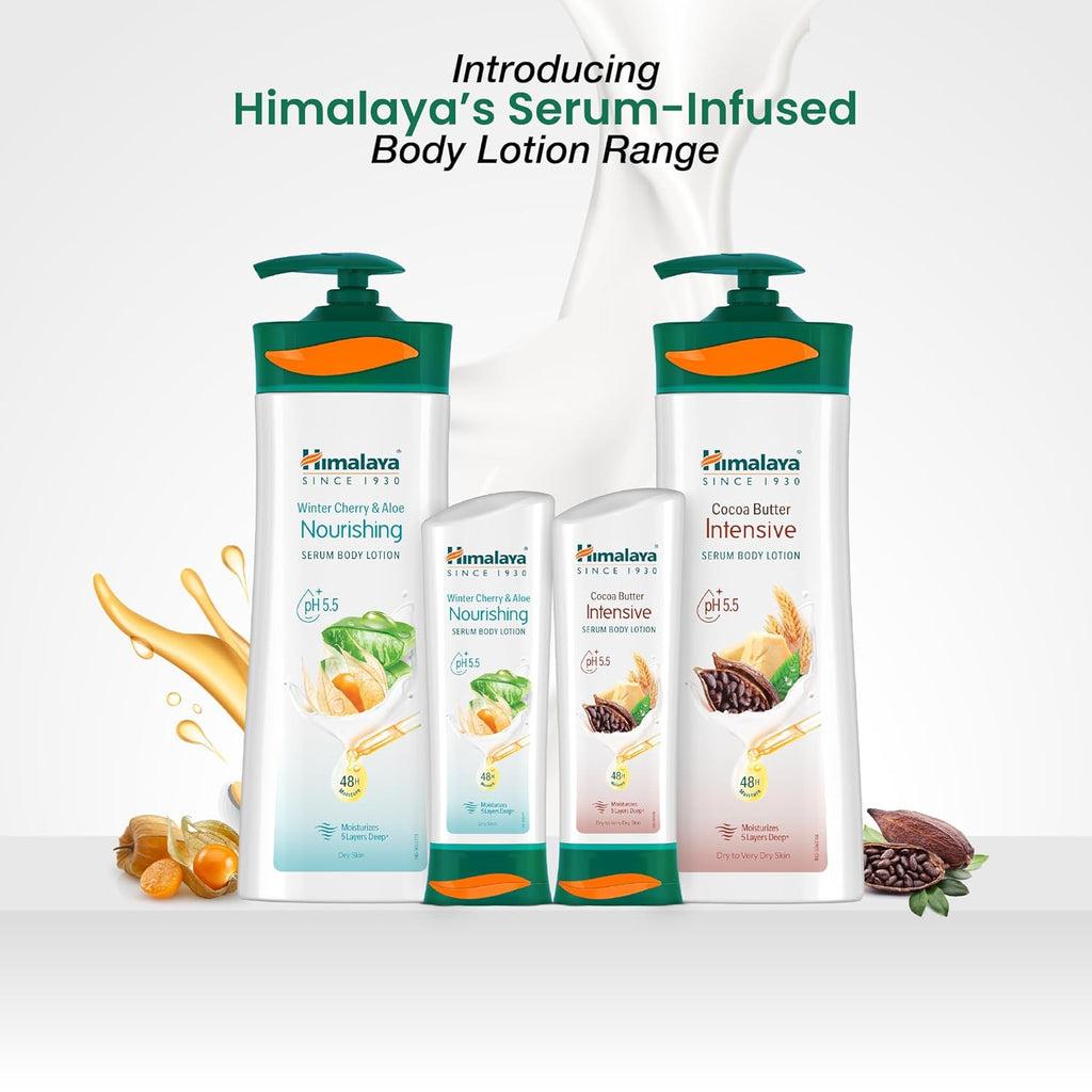 Himalaya Cocoa Butter Intensive Serum Body Lotion 400ml | 48 H Moisturization | pH 5.5 | With Cocoa Butter & Wheat Germ Oil Extracts| For Dry Skin