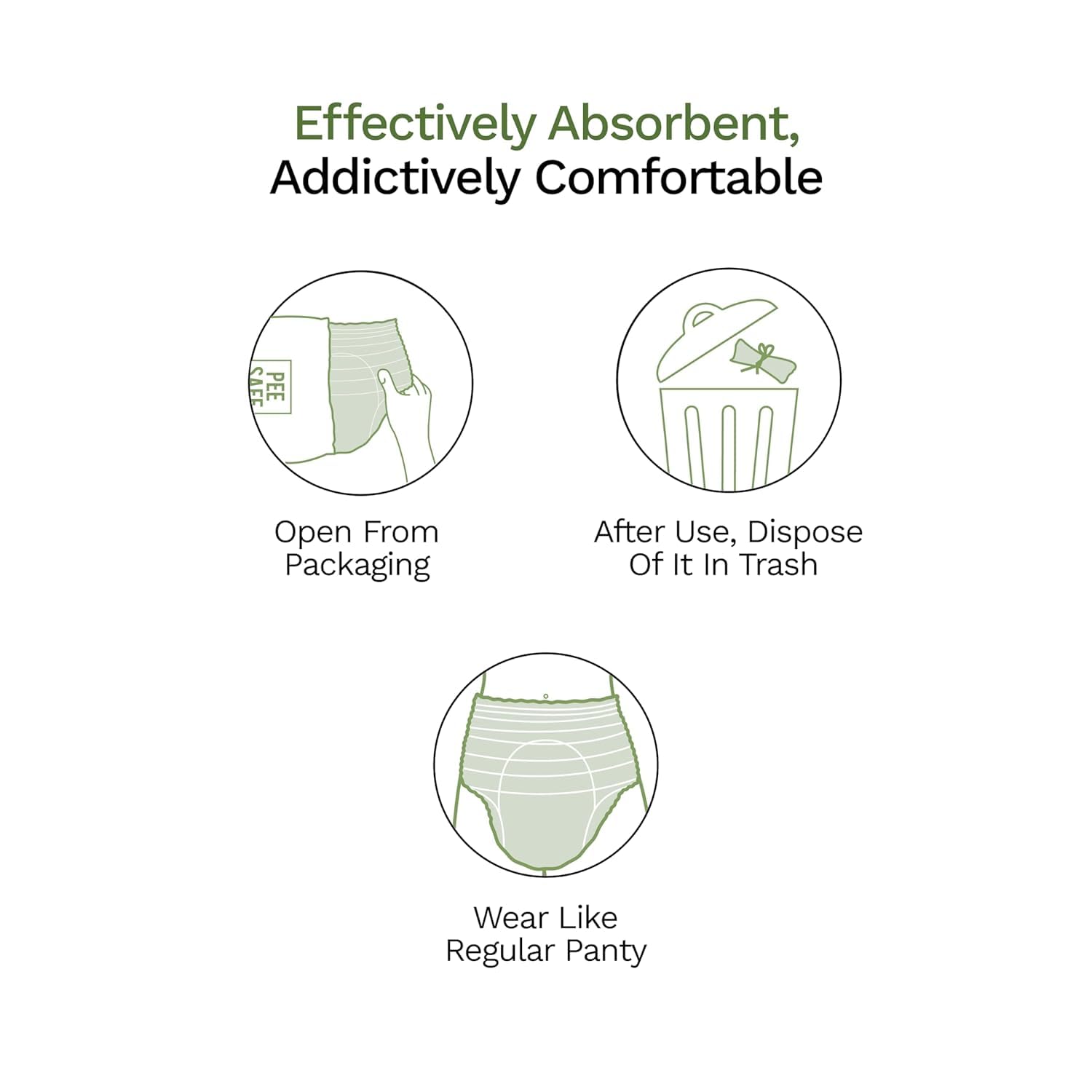 Pee Safe Comfort Period Panties | M-L | 4 Panties | Heavy Flow