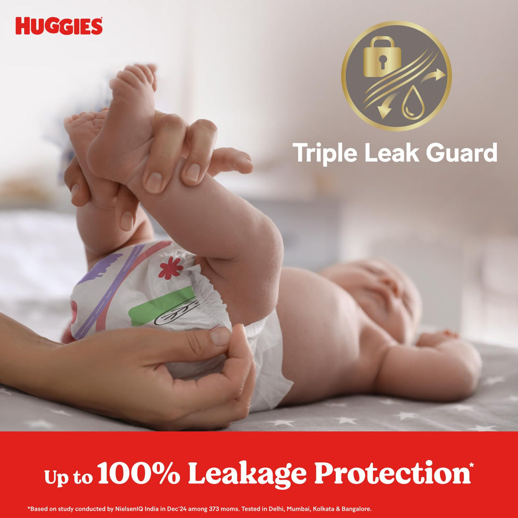 Huggies Complete Comfort Wonder Pants | Pant Style Baby Diapers Large Size (L), 192 Count | India's Fastest Absorbing Diaper, Prevents Diaper Rash,...