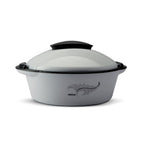 MILTON Crisp DLX Insulated Inner Steel Casserole, Set of 3, (430 ml, 1.05 litres, 1.70 litres) Grey