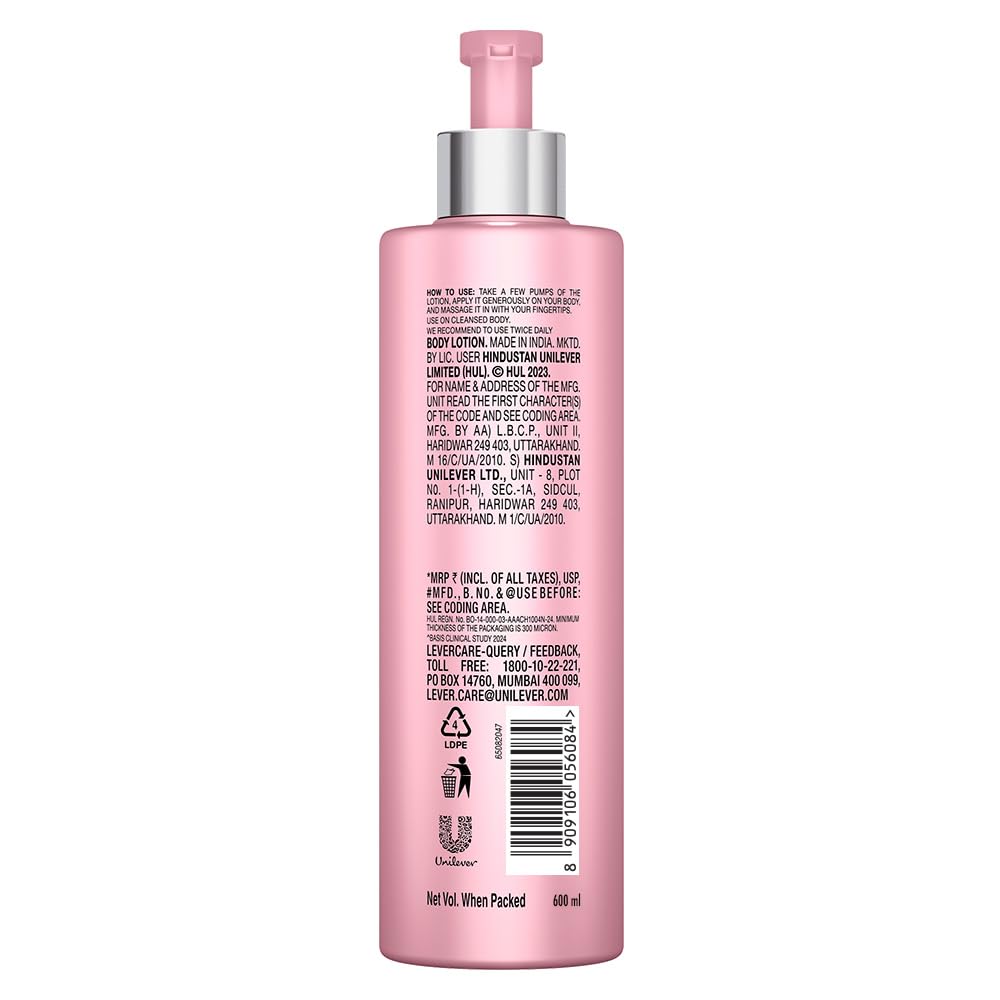 POND'S Bright Beauty Light Crème moisturizing Body Lotion With 1% Niacinamide For Smooth & Bright Skin, for All skin Types,600ml