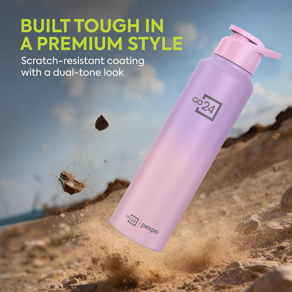 Stainless Steel Water Bottle Craft Pink-Purple Ombre 950ml