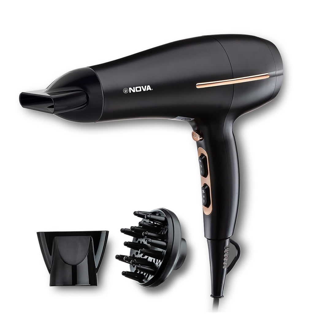 NOVA NHP 8213 Professional Hair Dryer (1800 Watts, Black)