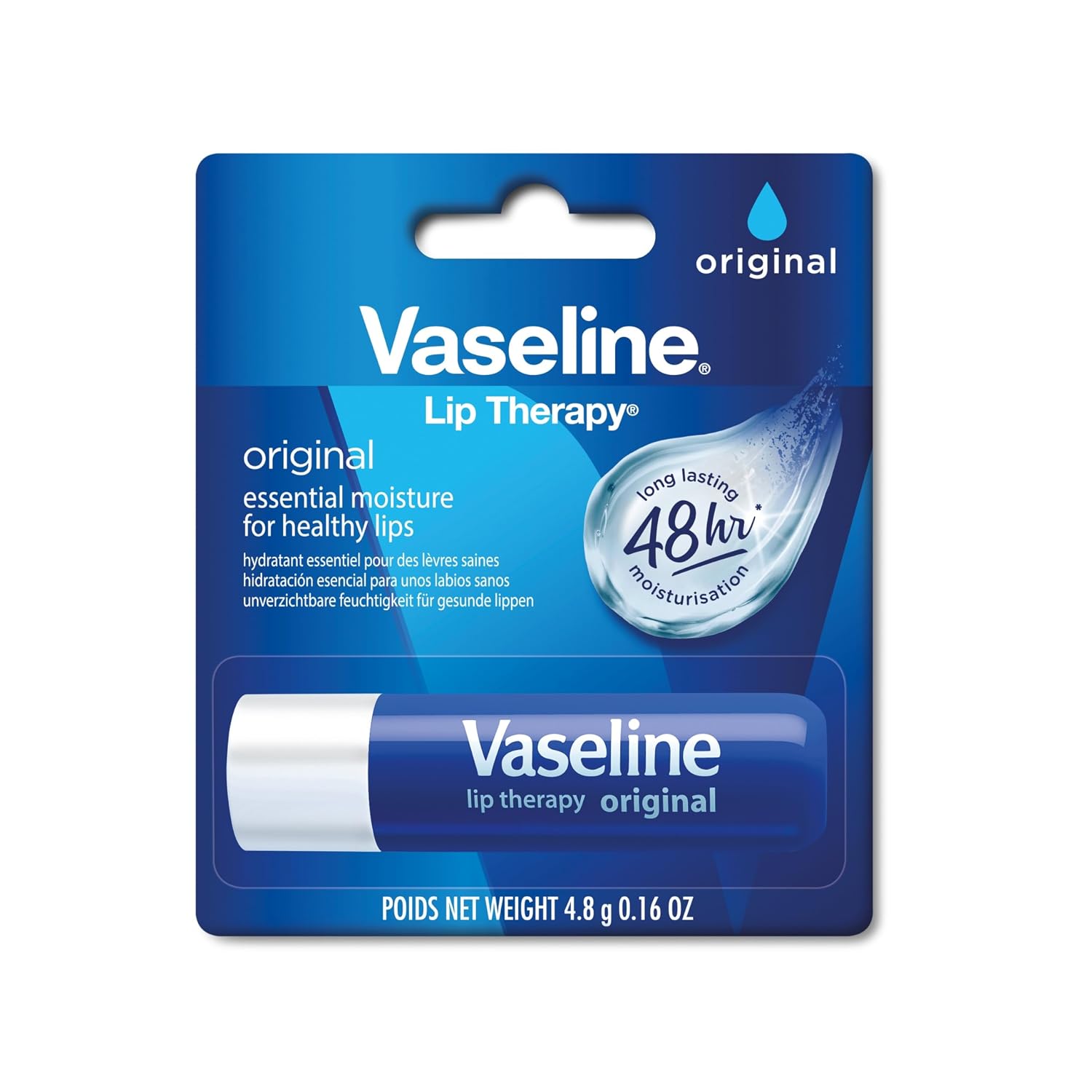 Vaseline Lip Therapy Original, 4.8 Gm, White ,( Pack Of 1 )