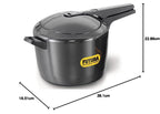 Hawkins Futura Hard Anodised Pressure Cooker, 9 Litre, Black (FP90)