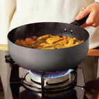 Meyer Bauhaus Aluminium Non Stick Saucier, 24cm/3.3L, Grey