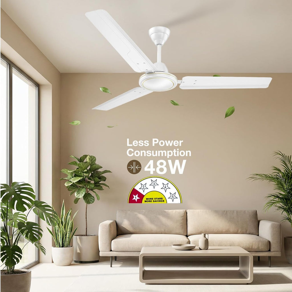 Havells REO Vaayu 1200mm ES Ceiling Fan | High Speed, High Air Delivery | Strong & Powerful, Air Delivery: 220CMM| RPM: 370| 2 Year Warranty |
