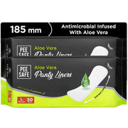 Pee Safe Panty Liners For Women Daily Use with Aloe Vera - 100 Liners | daily freshness, for spotting, super thin, straight, softest top sheet, instant...