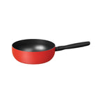 Meyer Bauhaus Aluminium Non Stick Saucier, 24cm/3.3L, Red