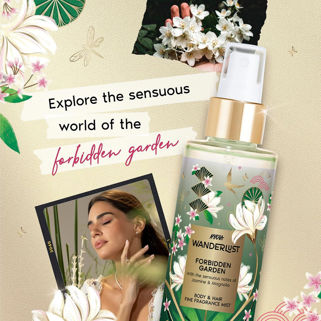 Nykaa Wanderlust Forbidden Garden Body & Hair Fine Fragrance mist 200 ml