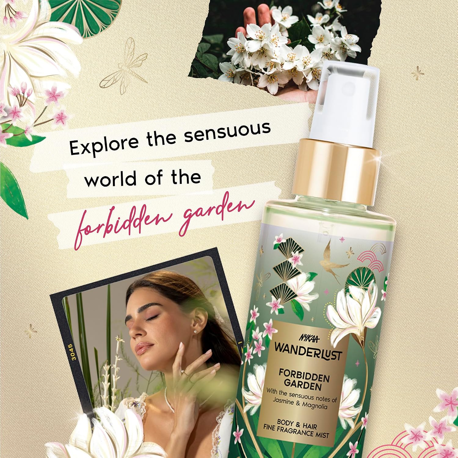 Nykaa Wanderlust Forbidden Garden Body & Hair Fine Fragrance mist 200 ml