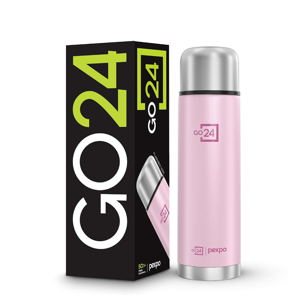 Stainless Steel Water Bottle Flamingo Baby Pink 1000ml