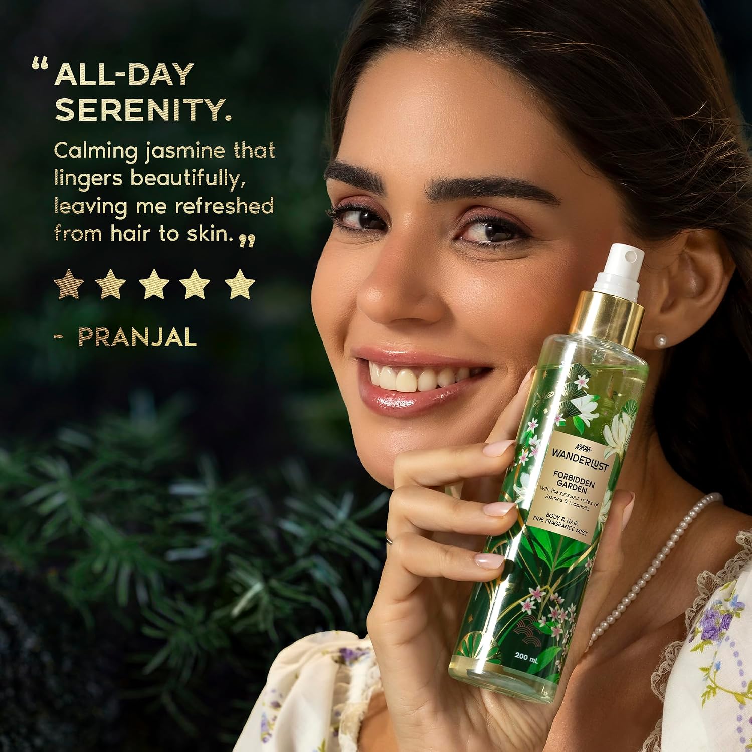 Nykaa Wanderlust Forbidden Garden Body & Hair Fine Fragrance mist 200 ml