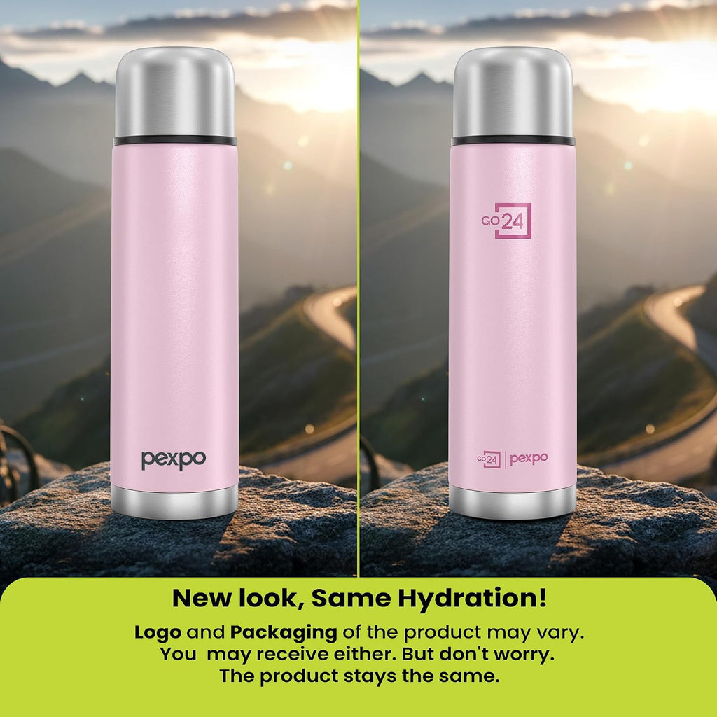 Stainless Steel Water Bottle Flamingo Baby Pink 1000ml