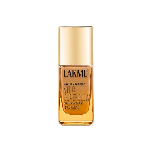 LAKME Makeup+Skincare, VitC Superglow Skin Perfecting Tint, Cool Ivory C100, 25ml