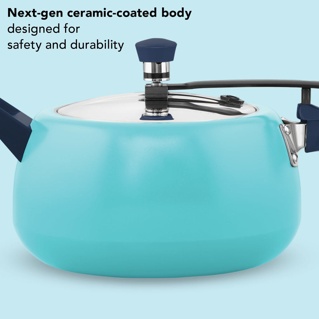 Hawkins 5 Litre Ceramic Coated Cerenity Pressure Cooker |Induction & Gas | for Cooking Rice, Dal & Curries | 5 Year Guarantee, ISI Certified |..