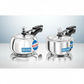 HAWKINS Stainless Steel CONTURA Pressure Cooker 3 litres + Hawkins Stainless Steel Pressure Cooker, 2 litres, Silver