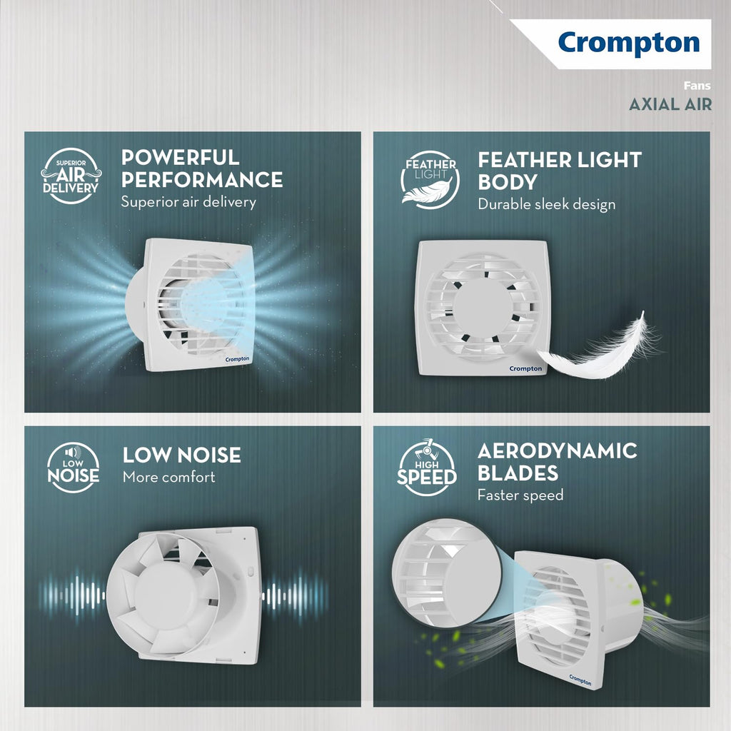 Crompton axial air hi- Speed 100mm Pack of 1