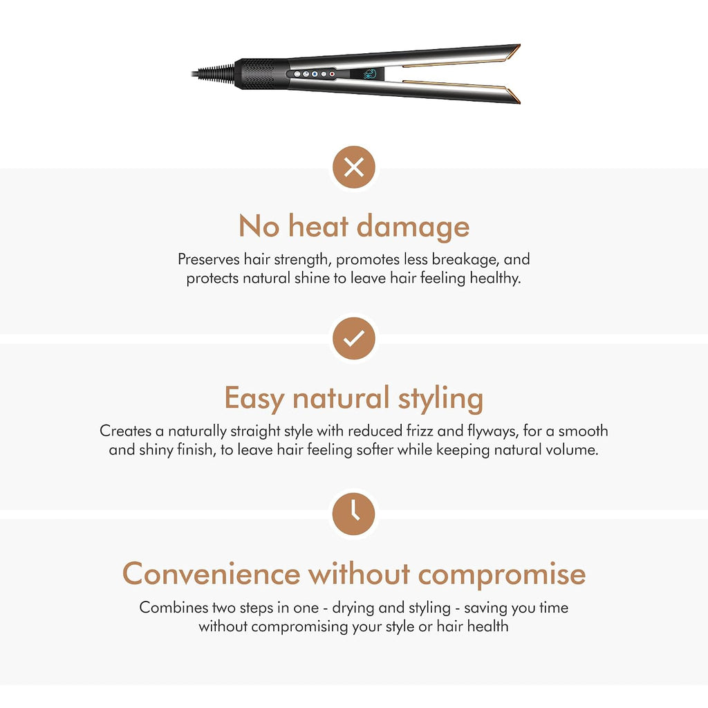 Dyson Airstrait™ Straightener| Wet to Dry Straightener| No Heat Damage| 2 in 1 Straightening|