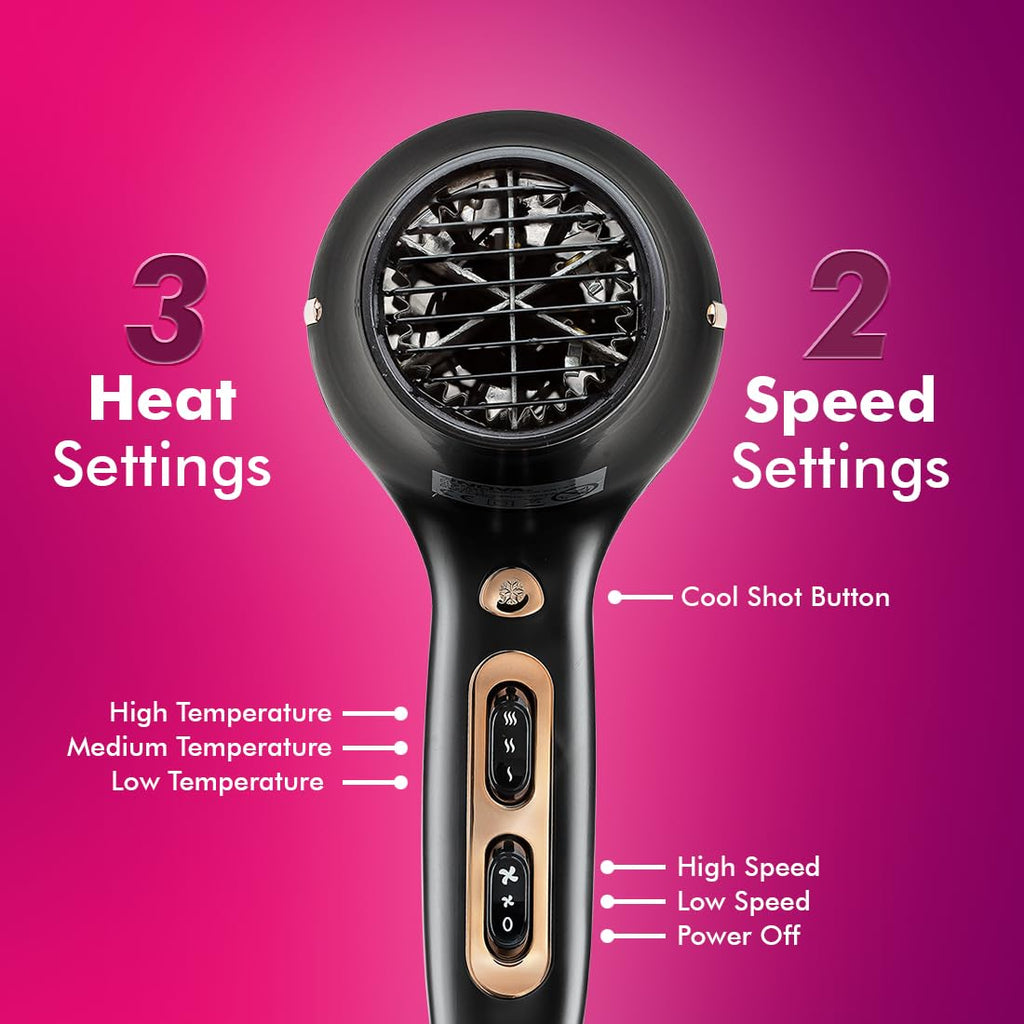 NOVA NHP 8213 Professional Hair Dryer (1800 Watts, Black)