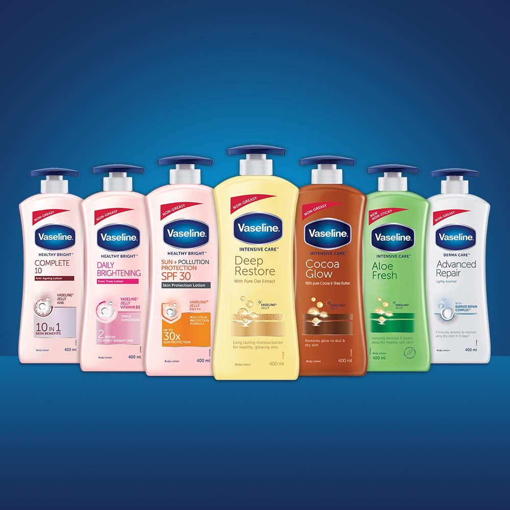 Vaseline Derma Care Advanced Repair Body Lotion|| For Sensitive|| Dry Skin|| Non Greasy|| Long Lasting Moisturisation|| 400 ml