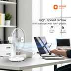 Orient Electric 400 mm Table 77 | High Speed Table Fan for Home|100% Copper Motor with Thermal Overload Protection | 90 Degree Oscillation | 3 Speed Control | Military Grade Guard | White