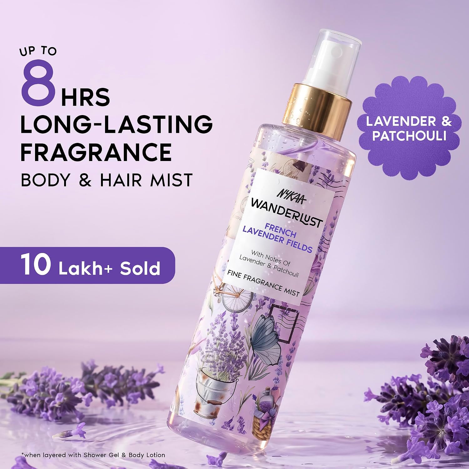 Nykaa Wanderlust French Lavender Fine Fragrance Mist 200 ml