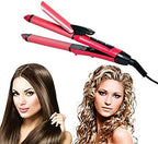 Vinsufy Nova Ceramic 2 In 1 Hair Straightener And Curler For Women New Nova Professional 2-in-1 Hair Straightener Curler NHC-2009