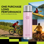 Stainless Steel Water Bottle Flamingo Baby Pink 1000ml