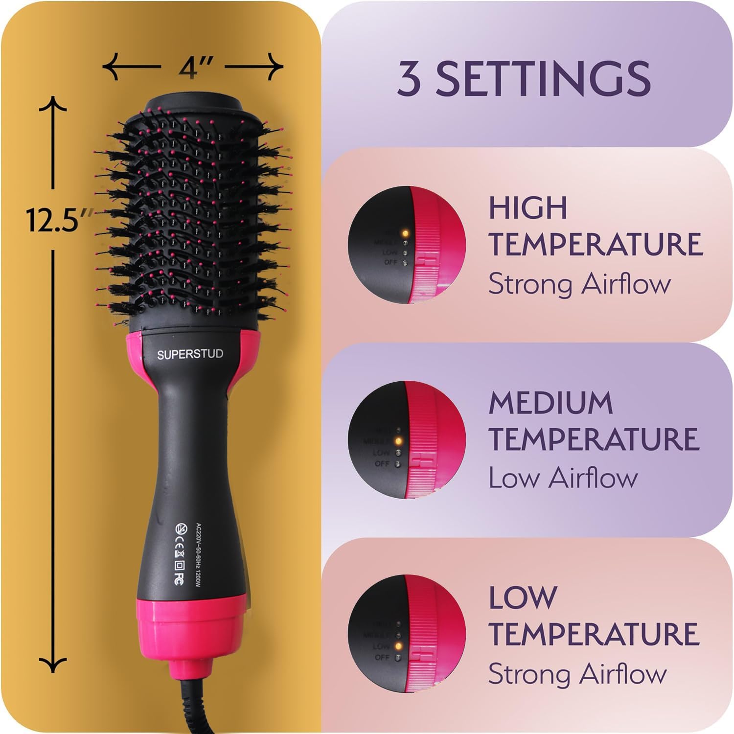Hot Air Brush For Hair || Hair Dryer for Woman, Hair Straightener, Volumizer, Blow Dryer, Styling Professional 4 In 1