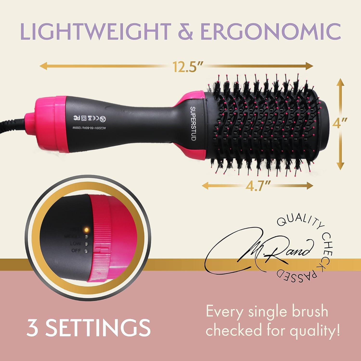 Hot Air Brush For Hair || Hair Dryer for Woman, Hair Straightener, Volumizer, Blow Dryer, Styling Professional 4 In 1