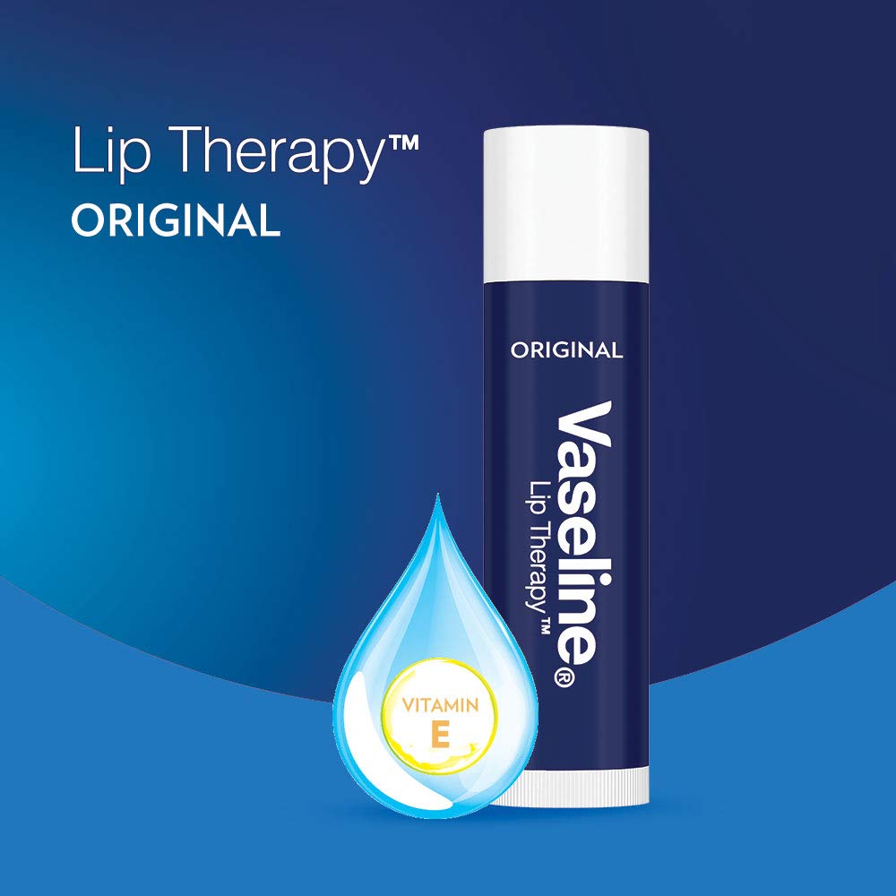 Vaseline Lip Therapy Original Chapstick, Lip Balm, Clear, 4.5 Gram