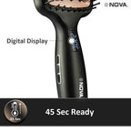 Nova NHS 904 Temperature Control Salonstyle Hair Styling Brush (Black)