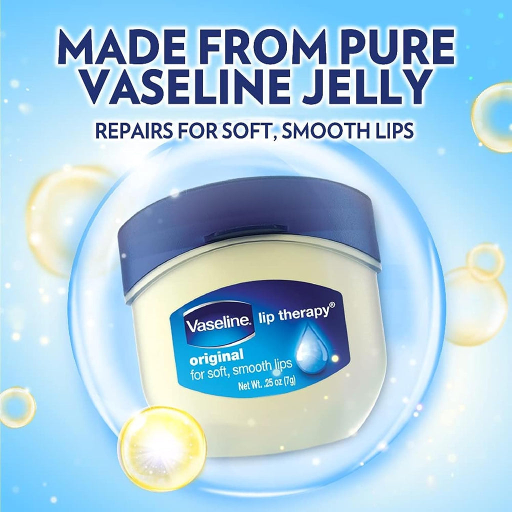 Vaseline Lip Therapy Original | Classic Balm for Soft & Smooth Finish | 72Hr Moisturization | Original Neutral Fragrance | 7g