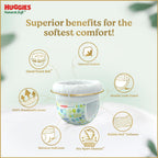 Huggies Natural Soft Premium Baby Diaper Pants, Our No.1 Soft Pants, Large (L) Size (9-14 Kgs), Pack of 50 diapers | Cloud Softness All over with India'...