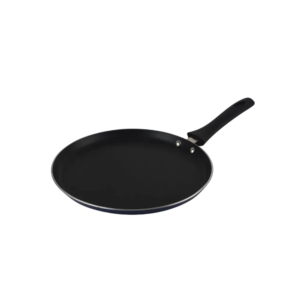 CELLO Platina Aluminium Non-Stick Induction Base Dosa Tawa 28CM with Bakelite Handle, Blue |