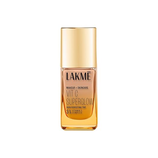 LAKME Makeup+Skincare, VitC Superglow Skin Perfecting Tint, Cool Ivory C100, 25ml