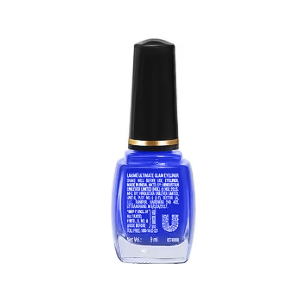 Lakme Ultimate Glam Eye Liner, Semi Matte, Quick drying, Water resistant & Smudgeproof Eye Liner, Blue, 9ml