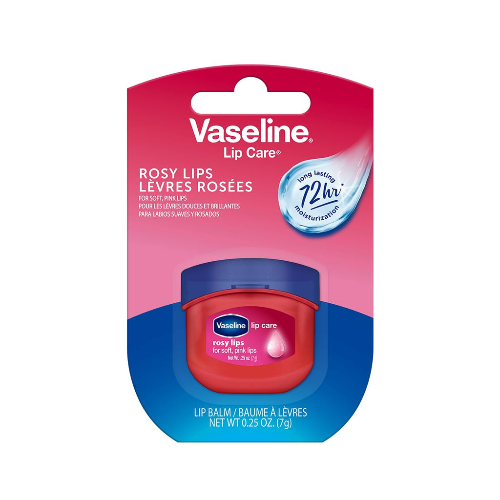 Vaseline Lip Therapy Rosy Lips | Tinted Balm for Soft Pink Finish | 72Hr Moisturization | Rosy Floral Fragrance | 7g