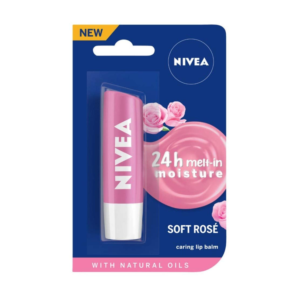 NIVEA Lip Balm, Fruity Cherry Shine, 4.8g and NIVEA Lip Balm, Original Care, 4.8g